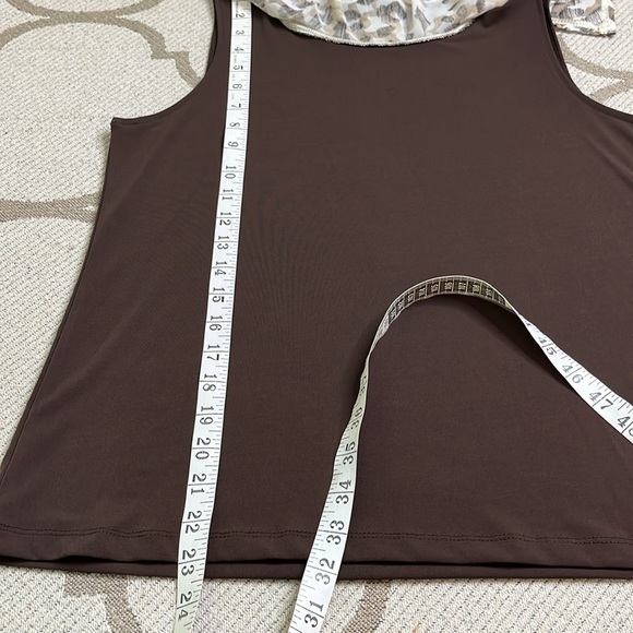 Chico's Brown Asymmetrical Jayma Poncho in Desert Animal Beige, size medium - Picture 9 of 15